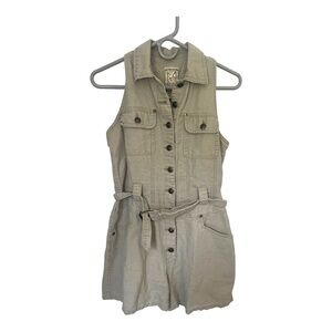 Vintage Jou Jou Cotton Shorts Onesie Romper Belted Utility M